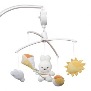 Móvil musical Miffy rayas