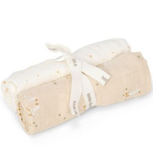 Muselinas 70x70 ocas & estrellas Newborn Naturals