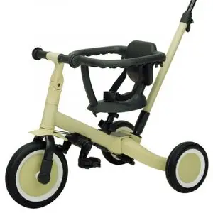 Triciclo evolutivo 4 en 1 con barra empuje pistacho