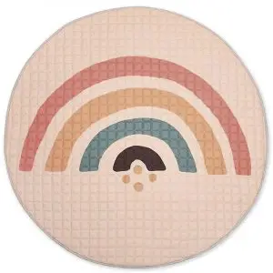 Alfombra acolchada 150x150 arcoíris