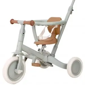 Triciclo evolutivo 4 en 1 con barra empuje verde