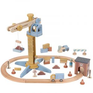 Grúa construcción con circuito