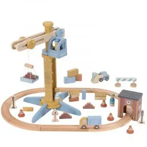 Grúa construcción con circuito